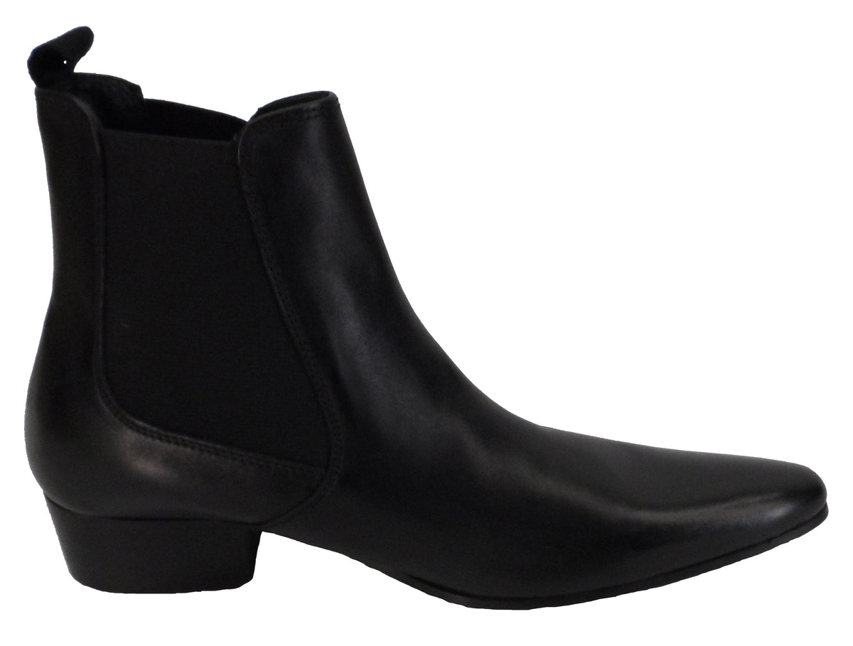 Ikon Original Revolver Leather Beatle Boots in Black