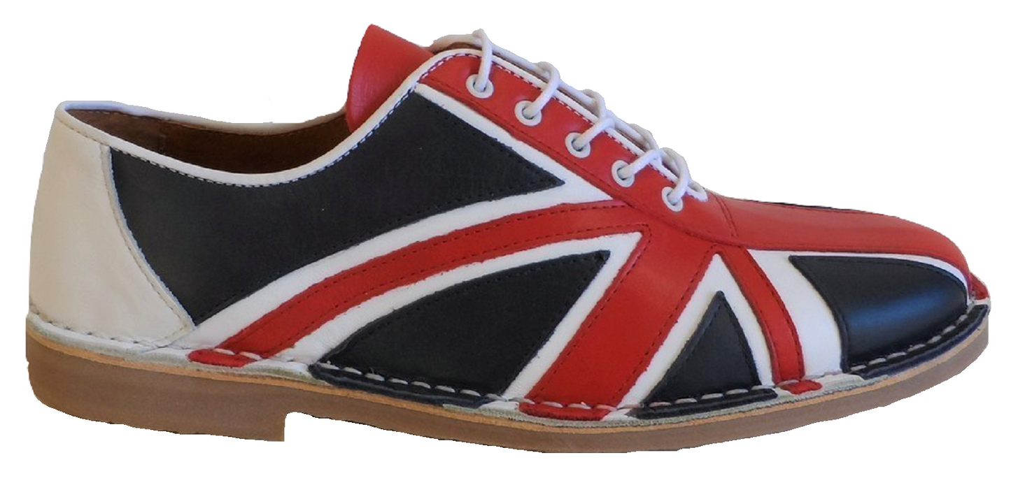 Ikon Original Happy Jack Mens Red/White/Blue Mod Bowling Shoes