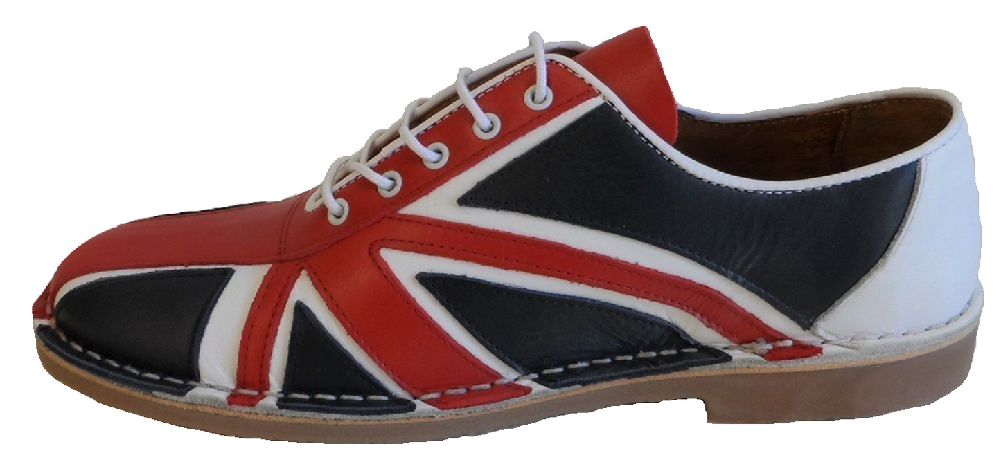 Ikon Original Happy Jack Mens Red/White/Blue Mod Bowling Shoes