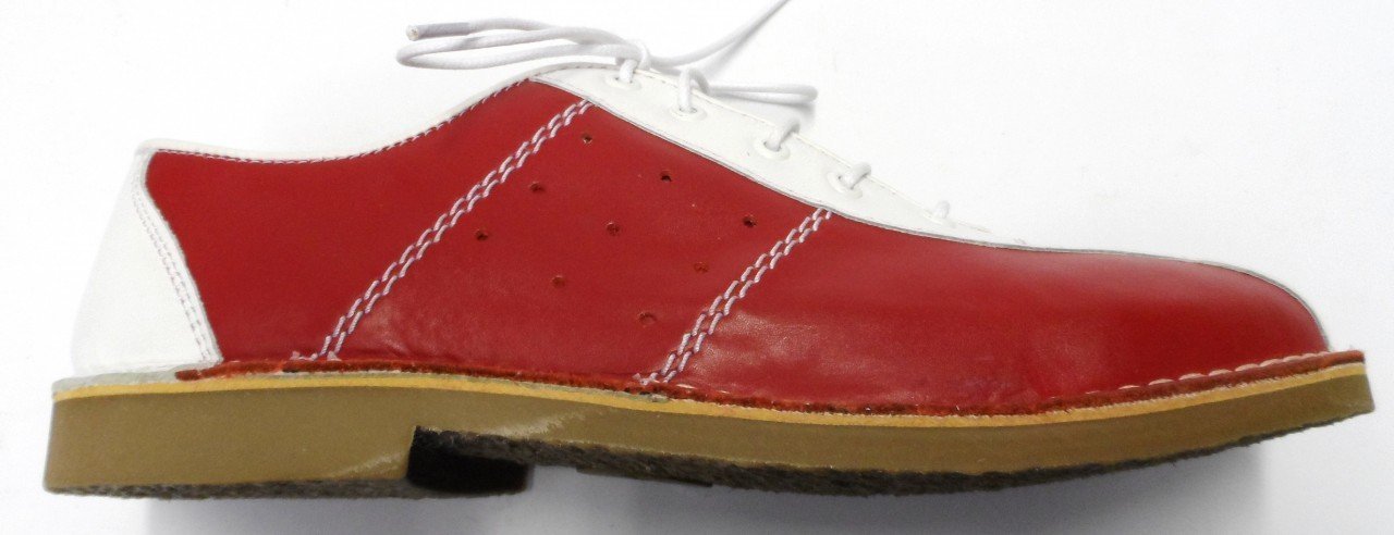 Ikon Original Marriott Leather Bowling Shoes in Red/White/Blue