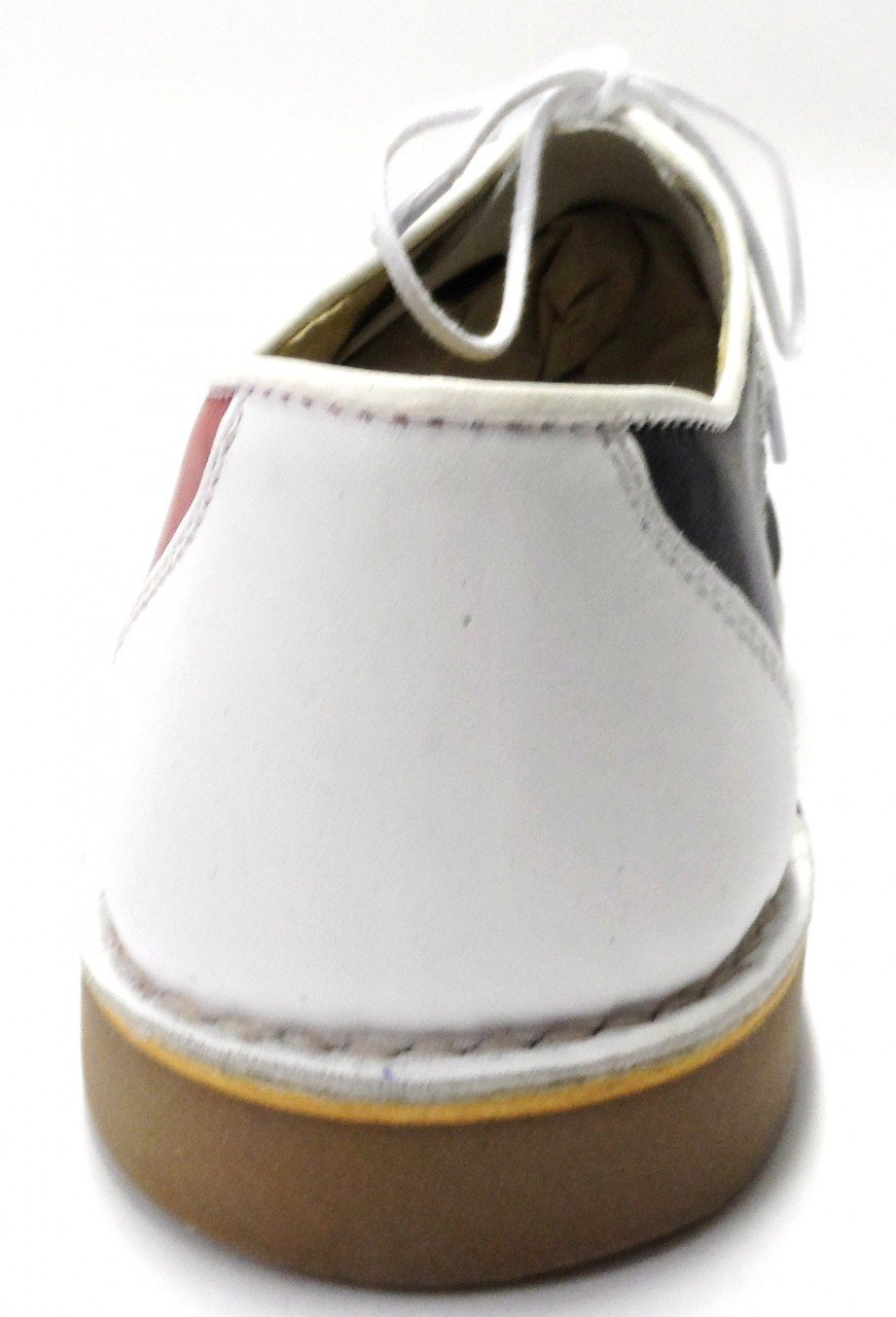 Ikon Original Marriott Leather Bowling Shoes in Red/White/Blue