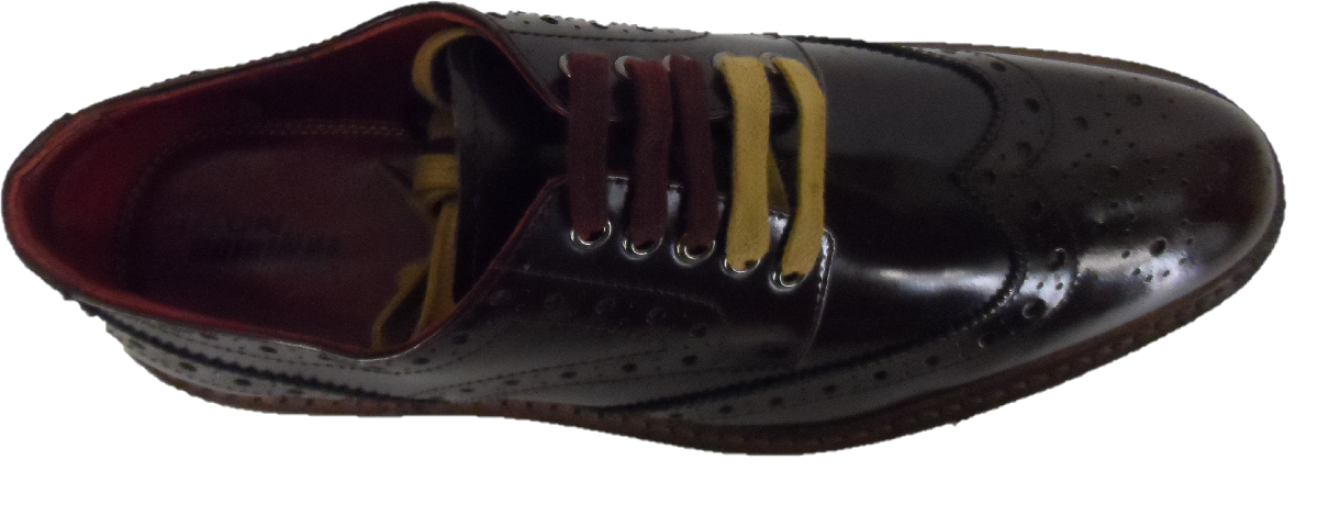 Ikon Original Oxblood Retro Mod All Leather Brogue Shoes