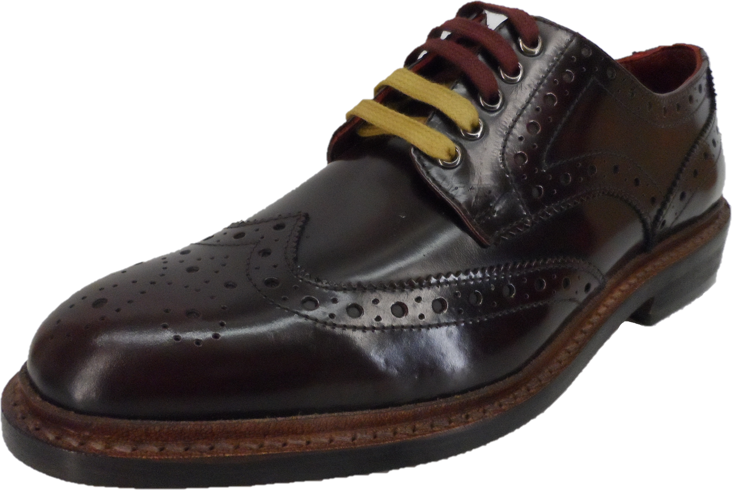 Ikon Original Oxblood Retro Mod All Leather Brogue Shoes